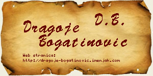 Dragoje Bogatinović vizit kartica